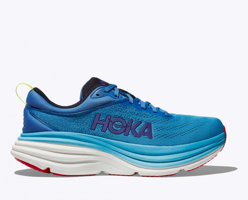 Men\'s HOKA Bondi 8 Running Shoes Blue | 796-MNREGW