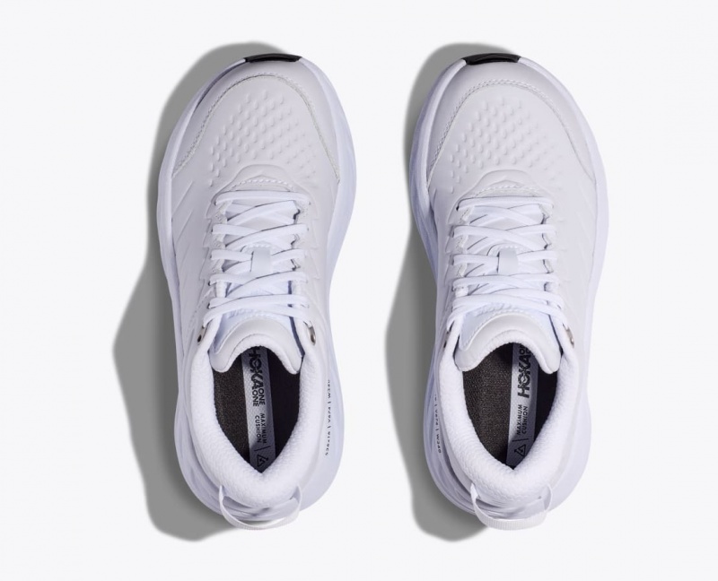 Men's HOKA Bondi SR Running Shoes White | 084-ZNOTMF