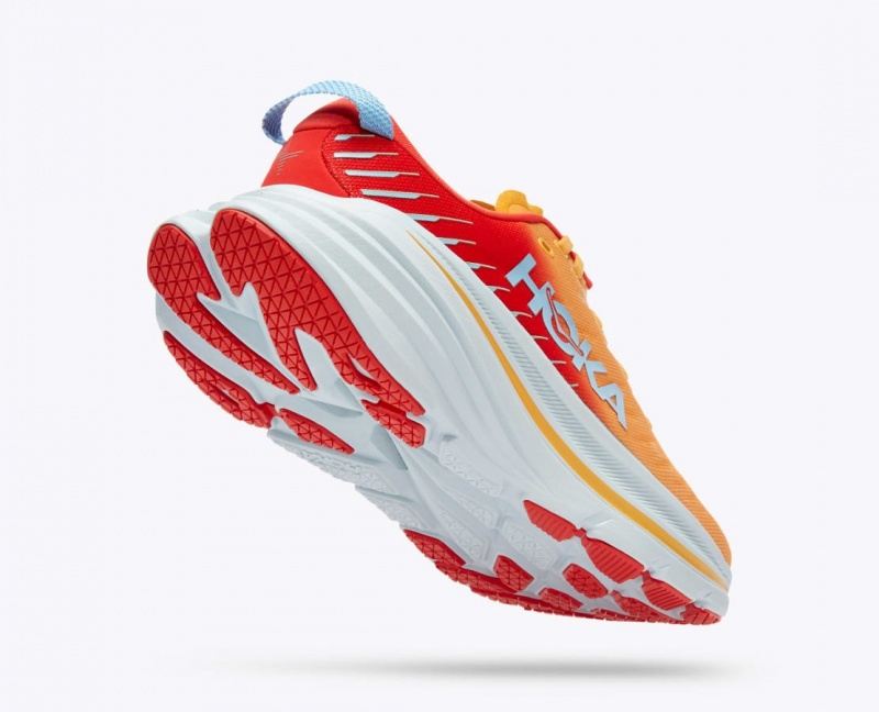 Men's HOKA Bondi X Running Shoes Orange / Red | 310-COZNWH