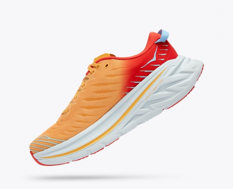 Men's HOKA Bondi X Running Shoes Orange / Red | 310-COZNWH