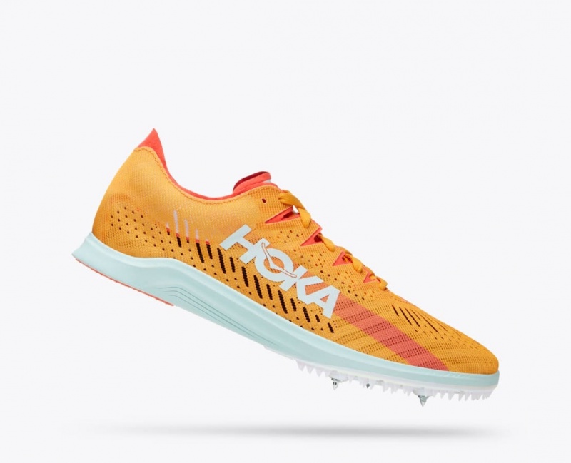 Men's HOKA Cielo X LD Track Spikes Orange | 185-PDMFYI