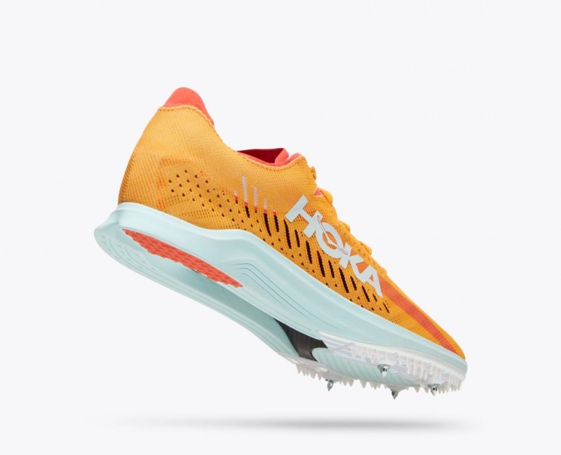 Men's HOKA Cielo X LD Track Spikes Orange | 185-PDMFYI