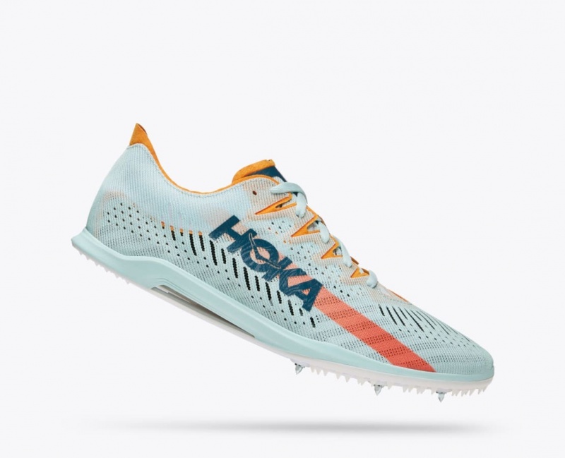 Men's HOKA Cielo X MD Track Spikes Light Turquoise | 601-YSCGED