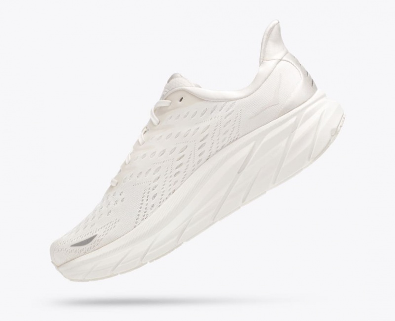 Men's HOKA Clifton 8 Running Shoes White | 379-IHFPKW