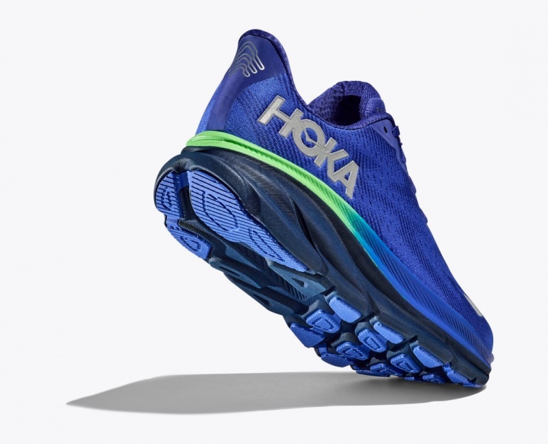 Men's HOKA Clifton 9 GTX Running Shoes Blue | 280-ULIFAS