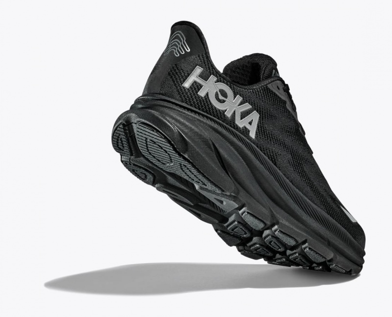 Men's HOKA Clifton 9 GTX Running Shoes Black | 275-LTBWHN