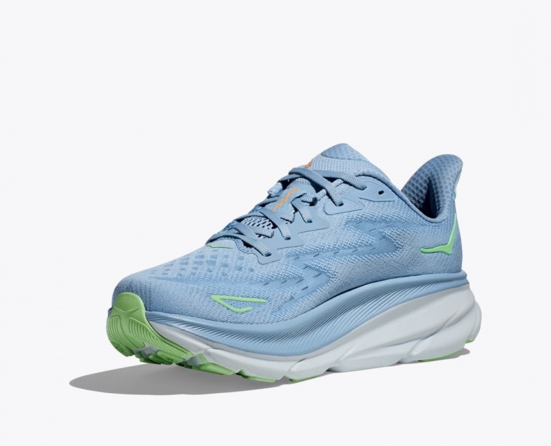 Men's HOKA Clifton 9 Running Shoes Blue | 186-QBLZYM