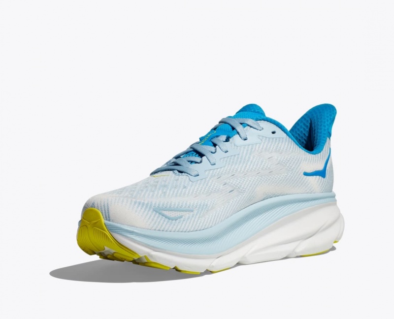 Men's HOKA Clifton 9 Running Shoes Light Blue | 752-QVYMXI