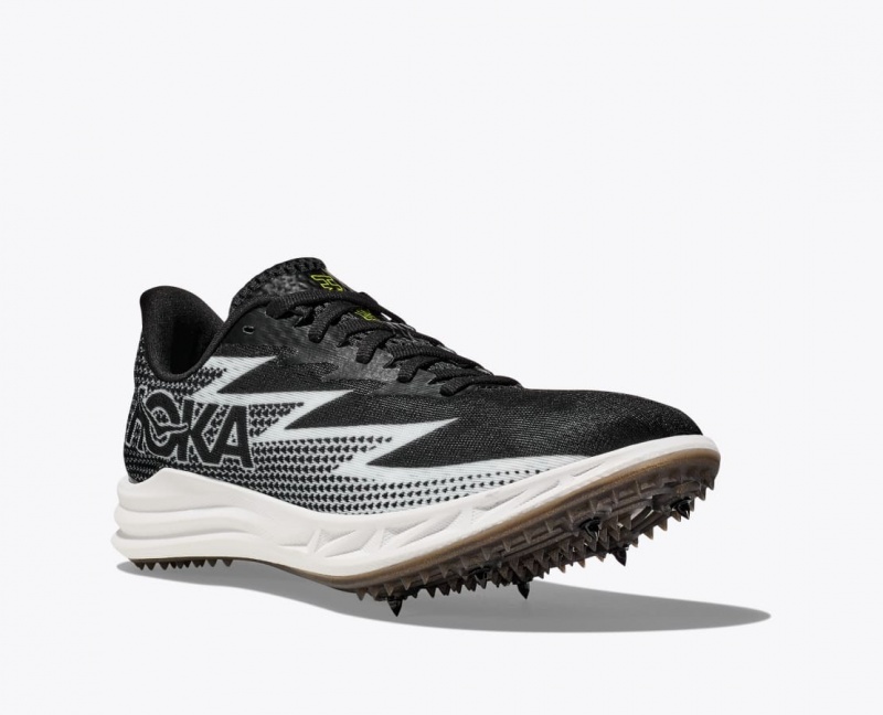 Men's HOKA Crescendo MD Track Spikes Black / White | 952-RPXAFY