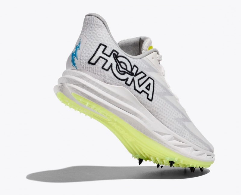 Men's HOKA Crescendo MD Track Spikes White | 892-OVULEZ