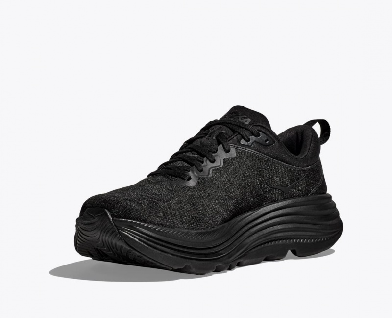 Men's HOKA Gaviota 5 Running Shoes Black | 930-WYITQD