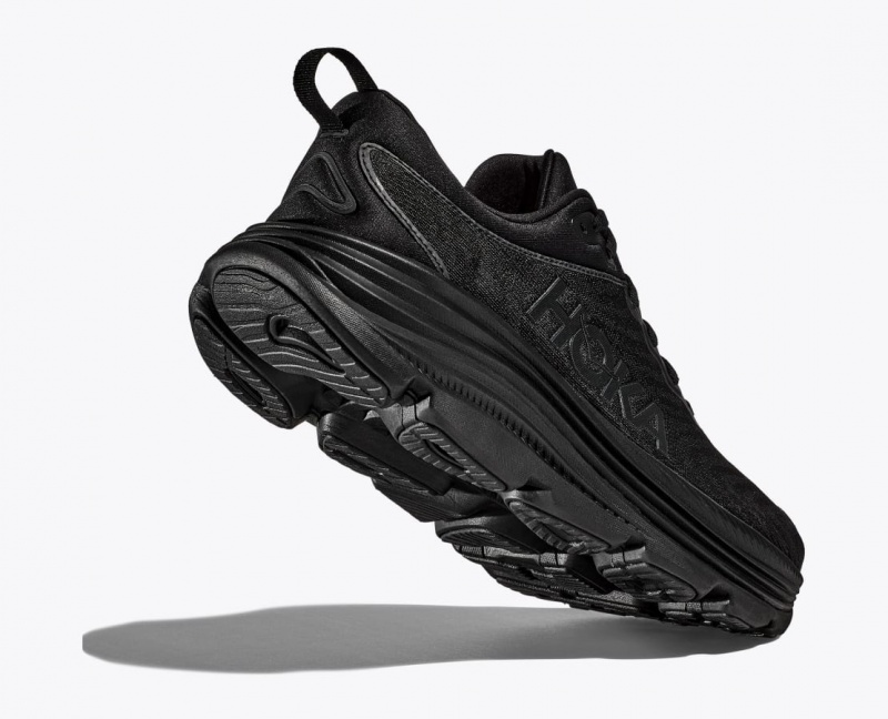 Men's HOKA Gaviota 5 Running Shoes Black | 930-WYITQD