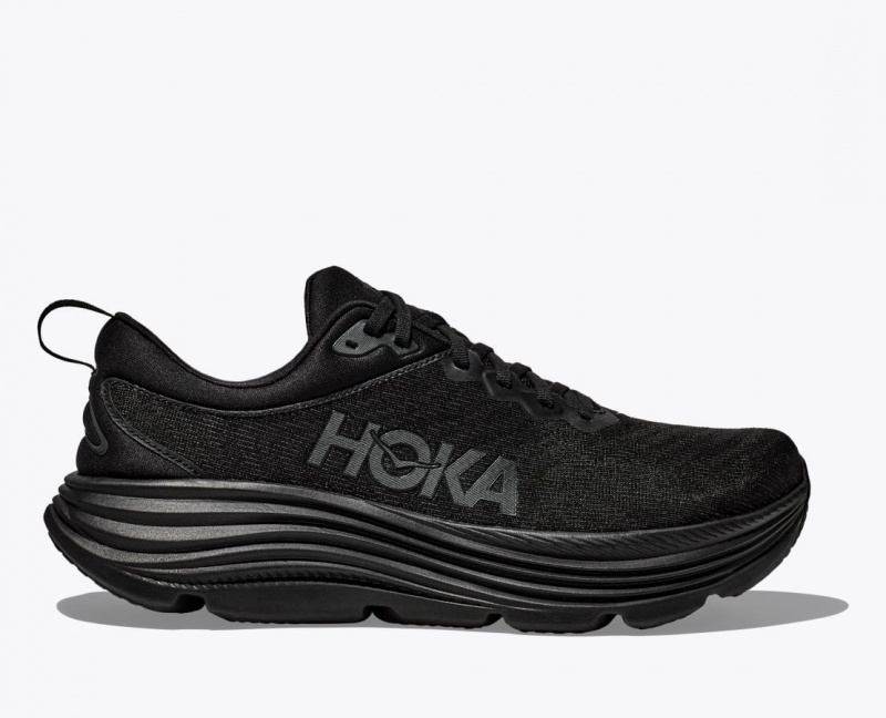 Men\'s HOKA Gaviota 5 Running Shoes Black | 930-WYITQD