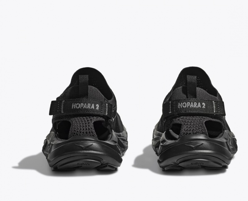 Men's HOKA Hopara 2 Sandals Black | 149-YLIPZQ