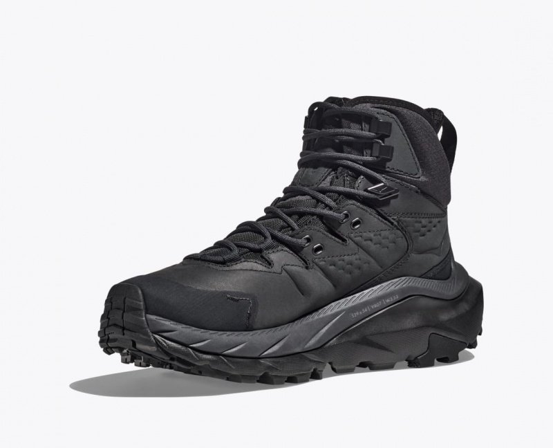 Men's HOKA Kaha 2 GTX Hiking Boots Black | 401-QTIFGA