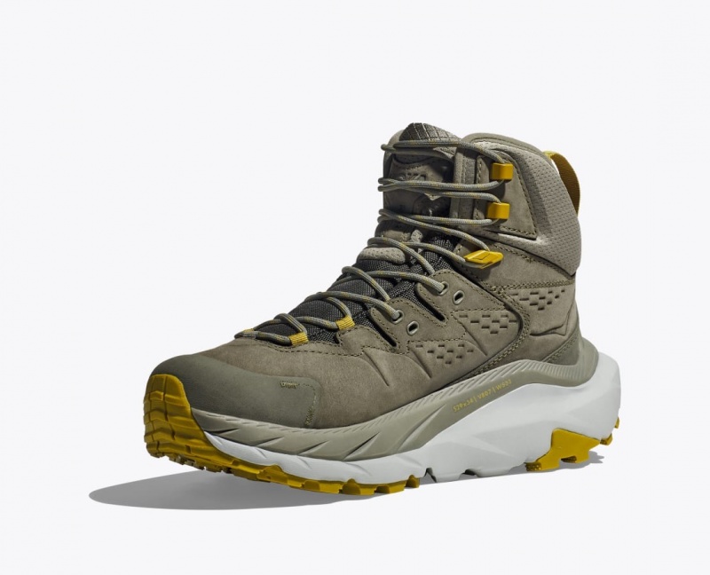 Men's HOKA Kaha 2 GTX Hiking Boots Olive | 634-CGKYHM