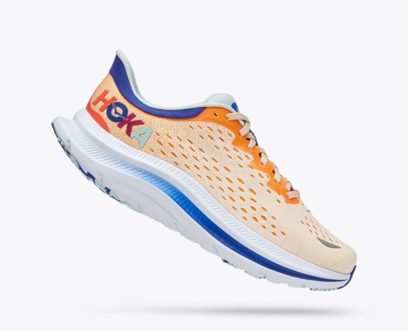 Men's HOKA Kawana Sneakers Orange / White | 541-BRPCXJ