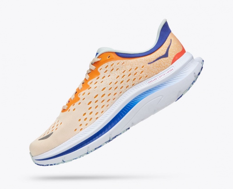 Men's HOKA Kawana Sneakers Orange / White | 541-BRPCXJ