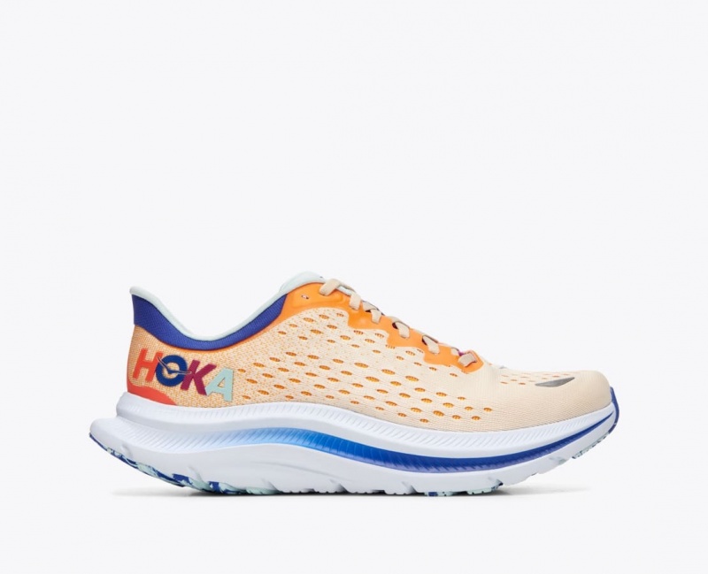 Men's HOKA Kawana Sneakers Orange / White | 541-BRPCXJ