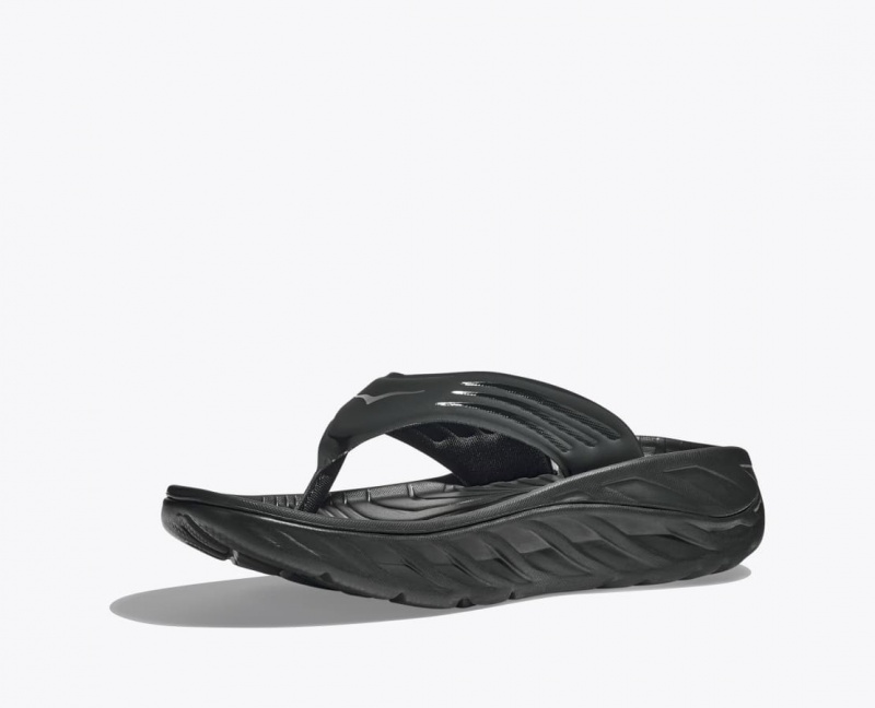 Men's HOKA ORA Recovery Flip Flops Black | 623-KGUPWE