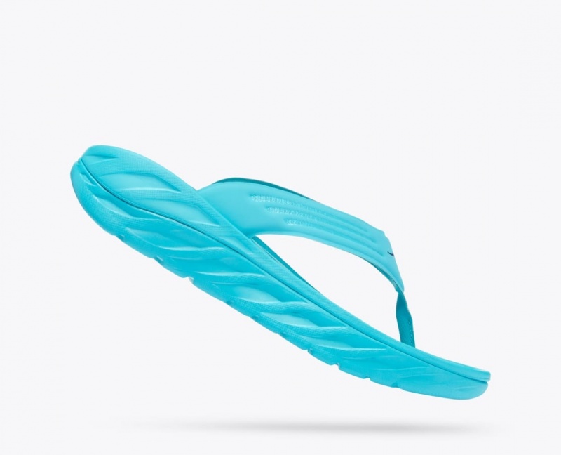 Men's HOKA ORA Recovery Flip Flops Turquoise | 926-SFICBP