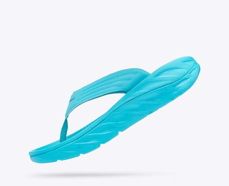 Men's HOKA ORA Recovery Flip Flops Turquoise | 926-SFICBP