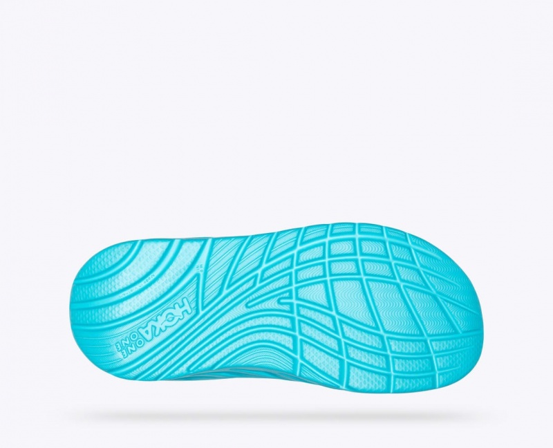 Men's HOKA ORA Recovery Flip Flops Turquoise | 926-SFICBP