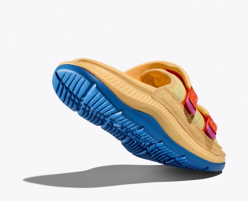 Men's HOKA Ora Luxe Slide Light Orange | 147-QVBITZ