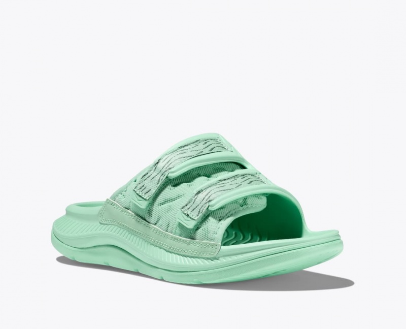 Men's HOKA Ora Luxe Slide Mint | 642-YCZQPU