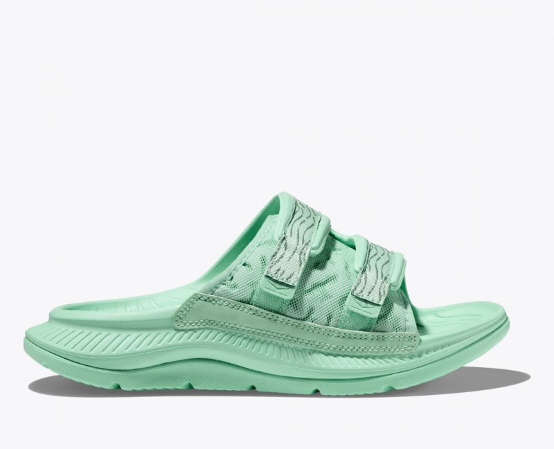 Men\'s HOKA Ora Luxe Slide Mint | 642-YCZQPU