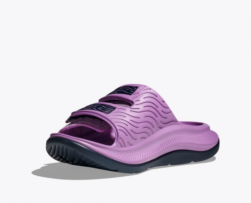 Men's HOKA Ora Luxe Slide Pink | 928-WXCMLP