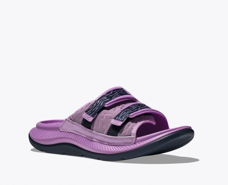 Men's HOKA Ora Luxe Slide Pink | 928-WXCMLP