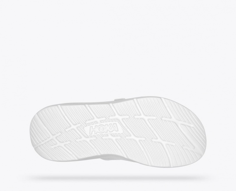 Men's HOKA Ora Luxe Slide White | 738-KDNPFE