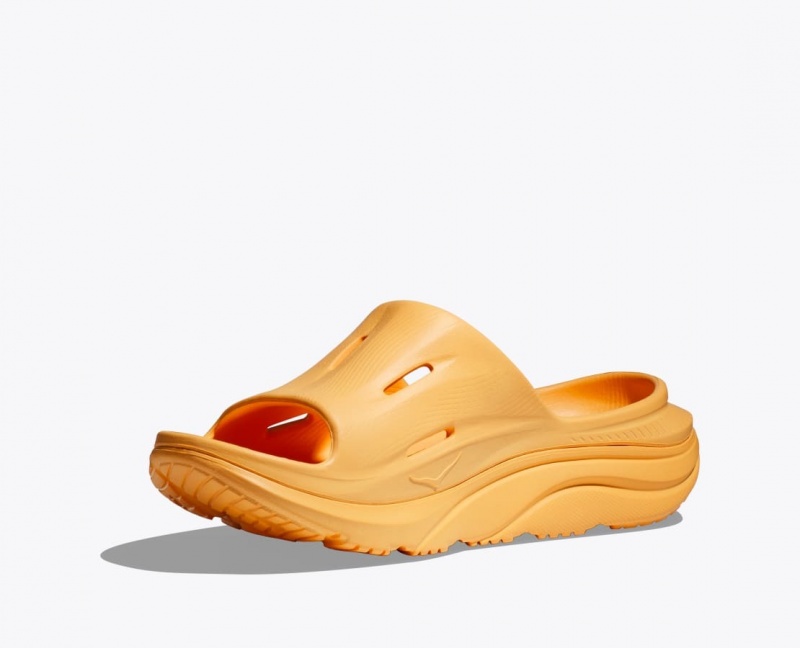 Men's HOKA Ora Recovery 3 Slide Dark Orange | 067-PNCXYZ