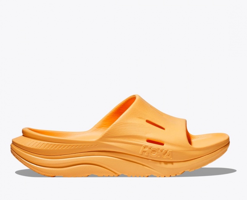 Men\'s HOKA Ora Recovery 3 Slide Dark Orange | 067-PNCXYZ