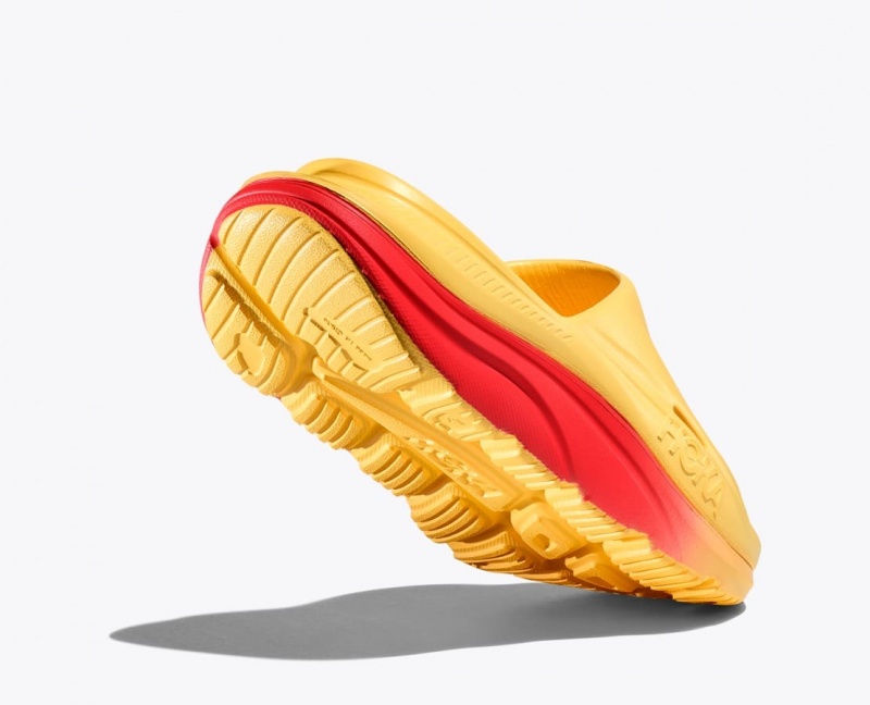 Men's HOKA Ora Recovery 3 Slide Orange / Red | 572-XWKDZA