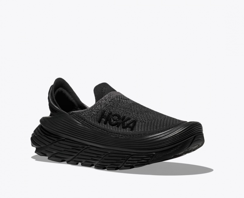 Men's HOKA Restore TC Walking Shoes Black | 462-WGKSTA