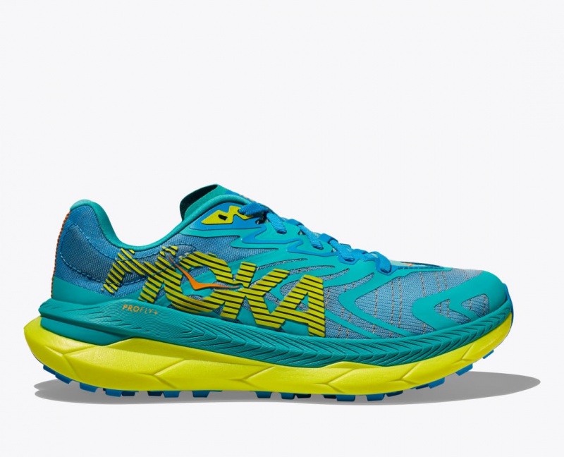 Men\'s HOKA Tecton X 2 Trail Running Shoes Dark Turquoise / Green | 497-ILMAKT