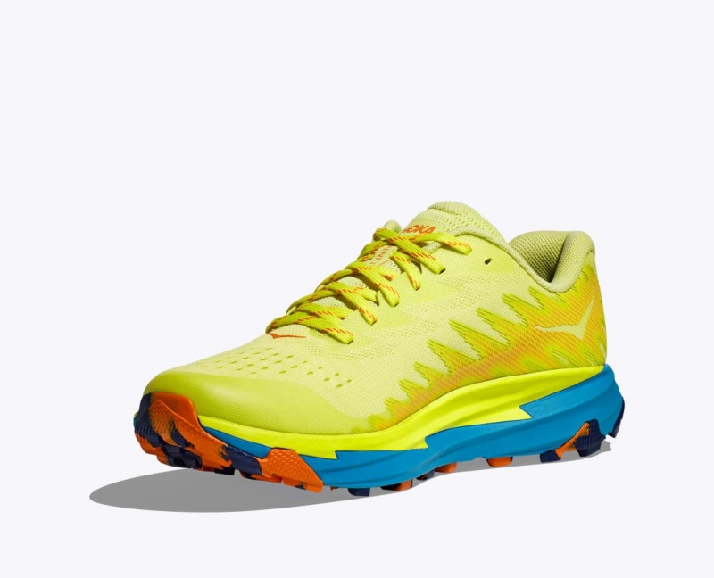 Men's HOKA Torrent 3 Trail Running Shoes Light Green / Blue | 029-ACEUYZ