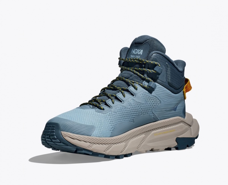 Men's HOKA Trail Code GTX Hiking Boots Blue | 195-MZADXB