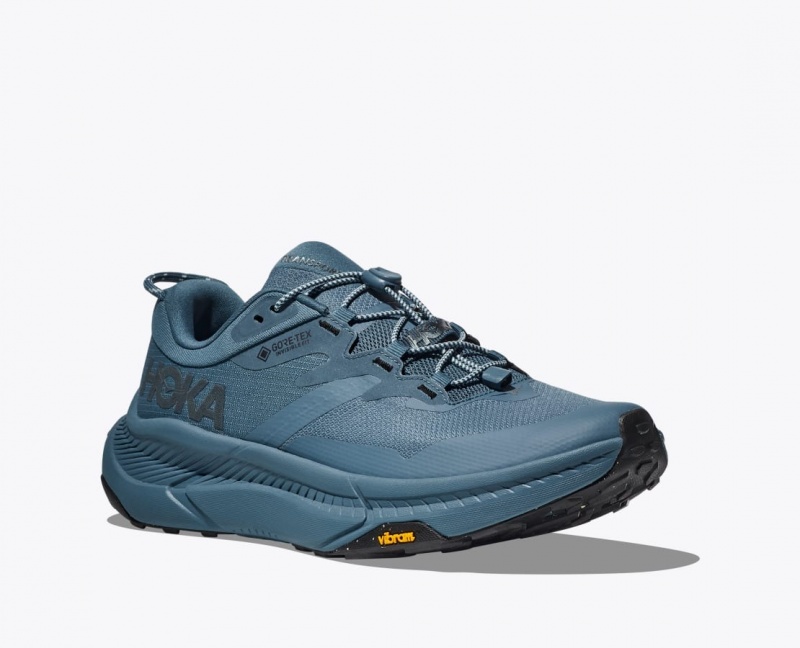 Men's HOKA Transport GTX Walking Shoes Dark Blue | 493-FAOPIJ