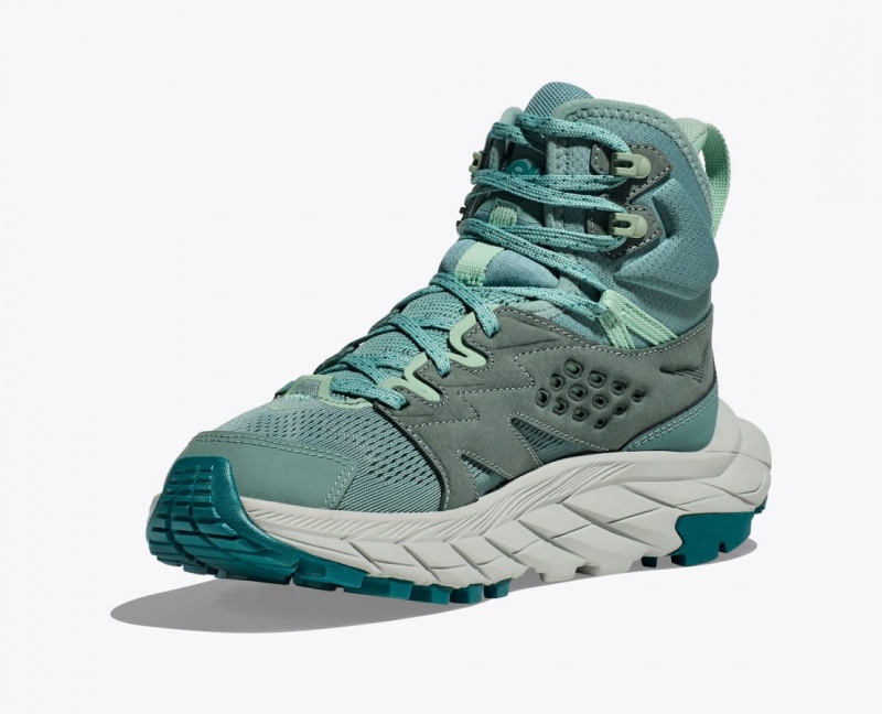 Women's HOKA Anacapa Breeze Mid Hiking Boots Turquoise | 360-PRTOQH