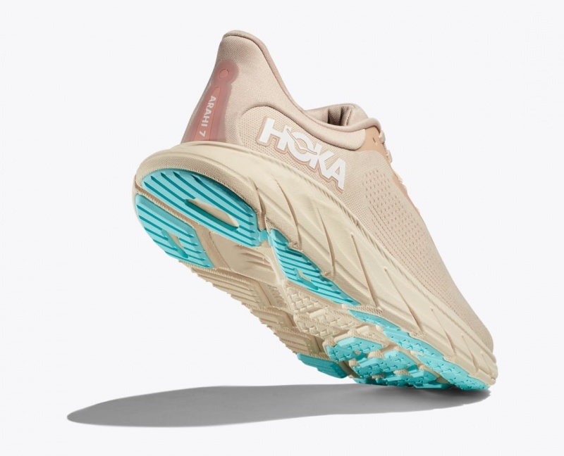 Women's HOKA Arahi 7 Running Shoes Khaki | 507-HMXYFI