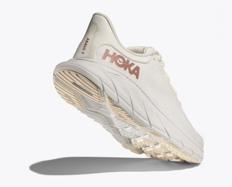 Women's HOKA Arahi 7 Running Shoes White | 375-UXWNGV