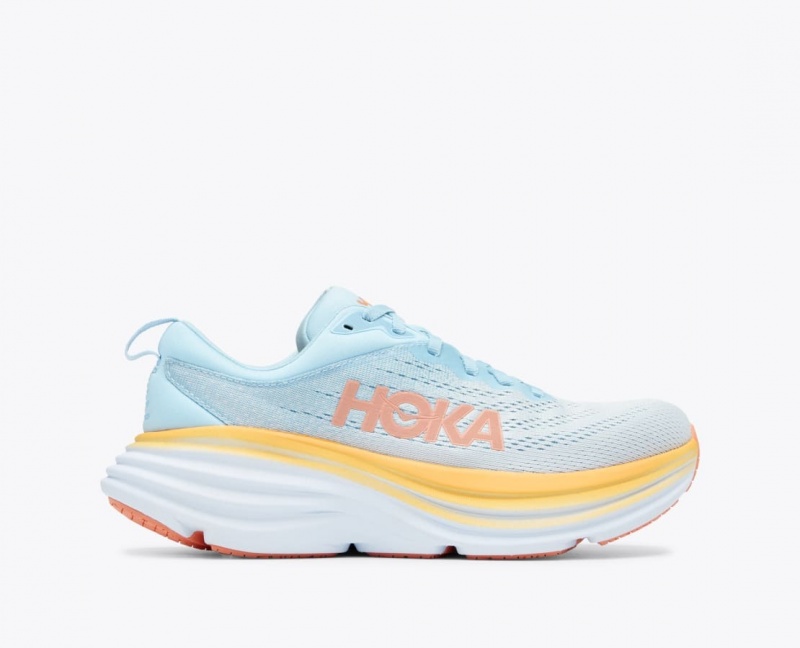 Women\'s HOKA Bondi 8 Running Shoes Light Blue | 105-SFQUBH