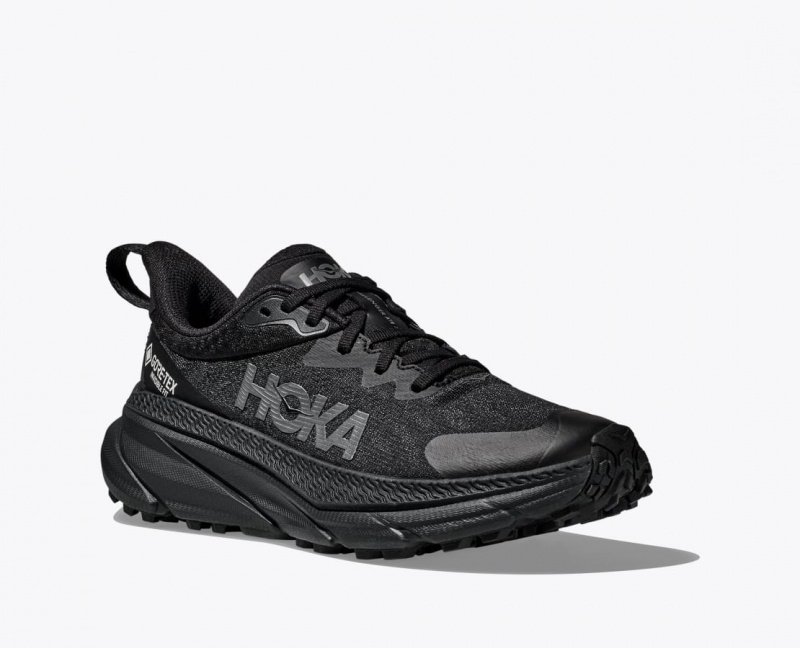 Women's HOKA Challenger 7 GTX Trail Running Shoes Black | 254-JLXQAB