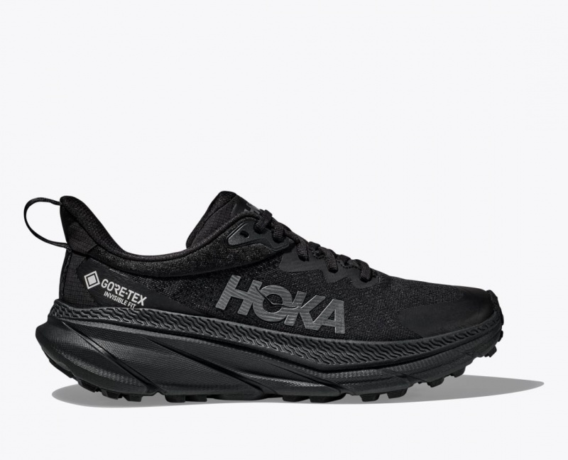 Women\'s HOKA Challenger 7 GTX Trail Running Shoes Black | 254-JLXQAB