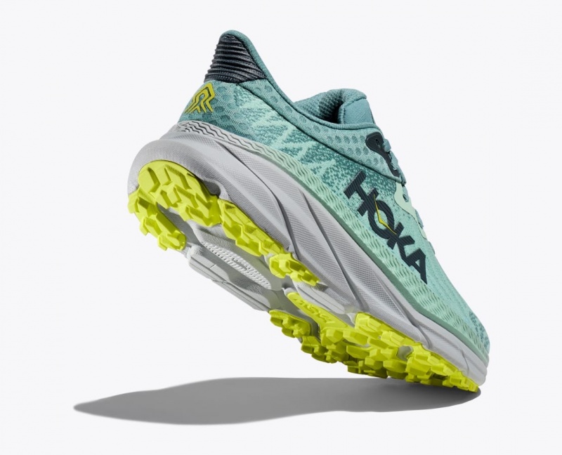 Women's HOKA Challenger 7 Trail Running Shoes Mint | 916-WKTPFM