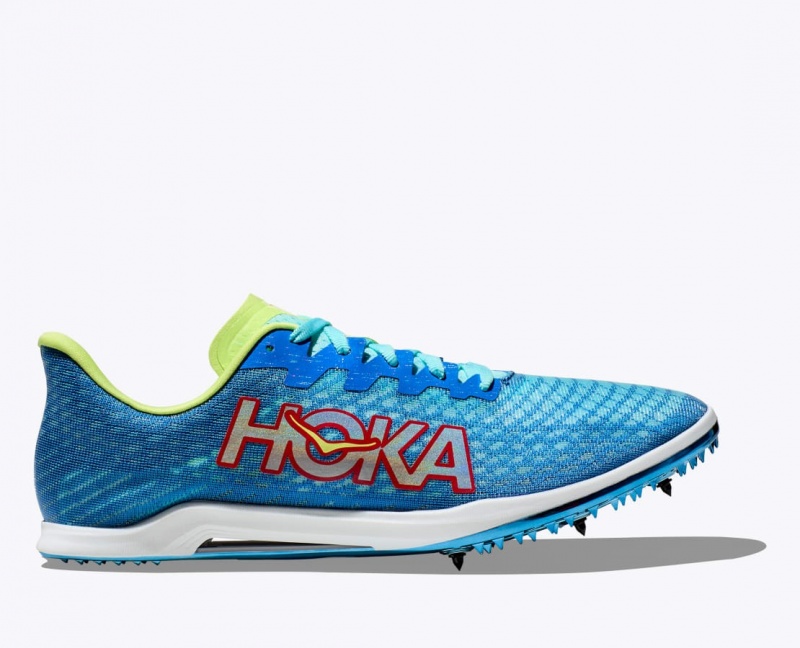 Women\'s HOKA Cielo X 2 MD Track Spikes Blue / Green | 894-INKVAS