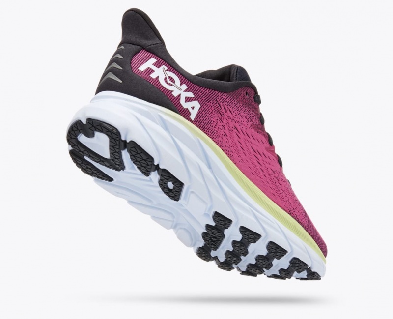 Women's HOKA Clifton 8 Running Shoes Light Burgundy | 175-KVRXCO